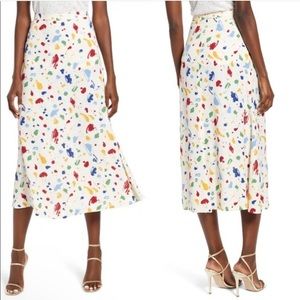 Reformation Bea Skirt in Painted Lady Print Size 2 NWOT